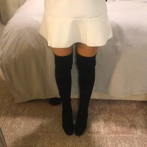 Over the knee suede boots